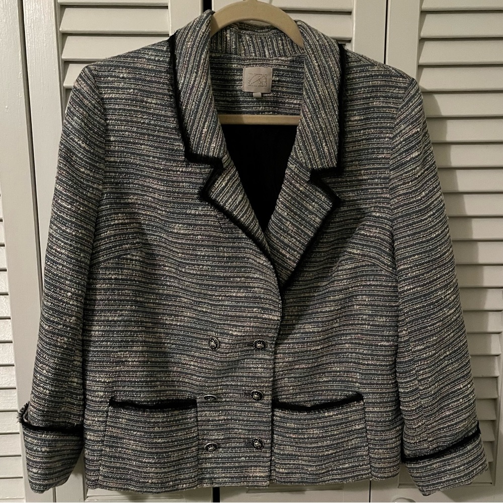 Anthropologie Coquille Today’s Special Double Breasted Blazer Size 12 - Picture 1 of 16